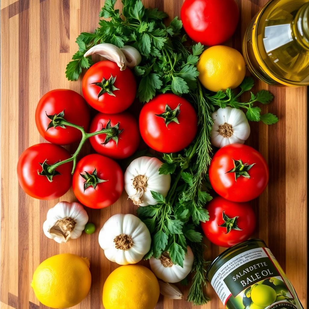 Frische mediterrane Zutaten